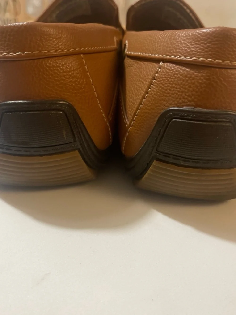 Steve Madden Men’s Tan Leather Slip-On Loafers